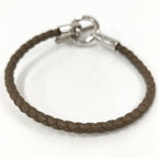 Hermes Glenan Bracelet Brown Silver Leather — view 2
