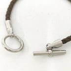 Hermes Glenan Bracelet Brown Silver Leather — view 5