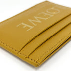 Loewe Embossed Plain Card Case Leather Yellow — view 6