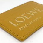 Loewe Embossed Plain Card Case Leather Yellow — view 4