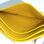 Loewe Embossed Plain Card Case Leather Yellow — view 9
