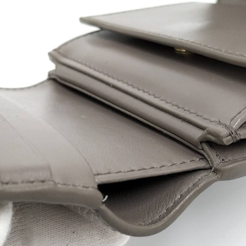 Celine Compact Wallet Leather Gray — view 7