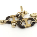 Hermes Surmer Earrings Buffalo Horn Gold Plated — view 4