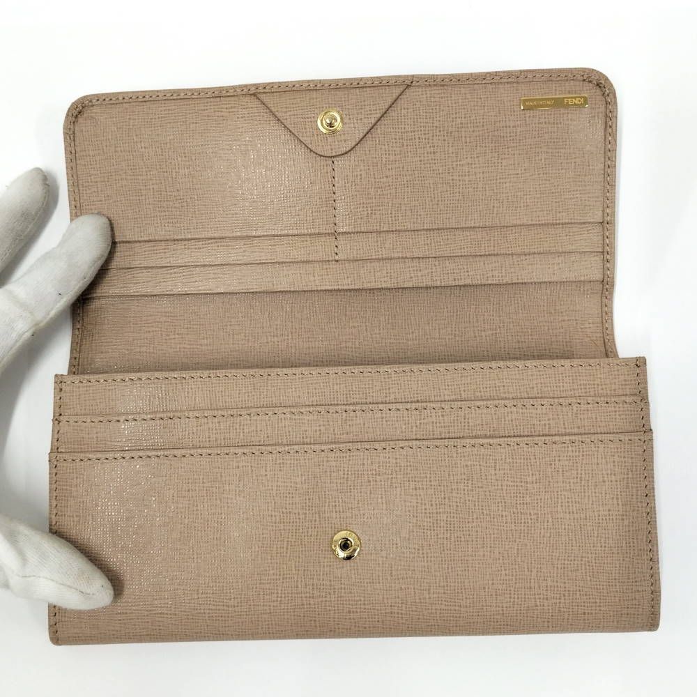 Fendi Bifold Wallet Leather Beige — view 2