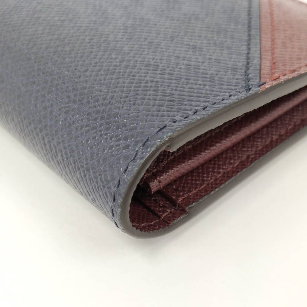 Louis Vuitton Portefeuille Brazza Bifold Wallet Taiga Navy Bordeaux — view 4