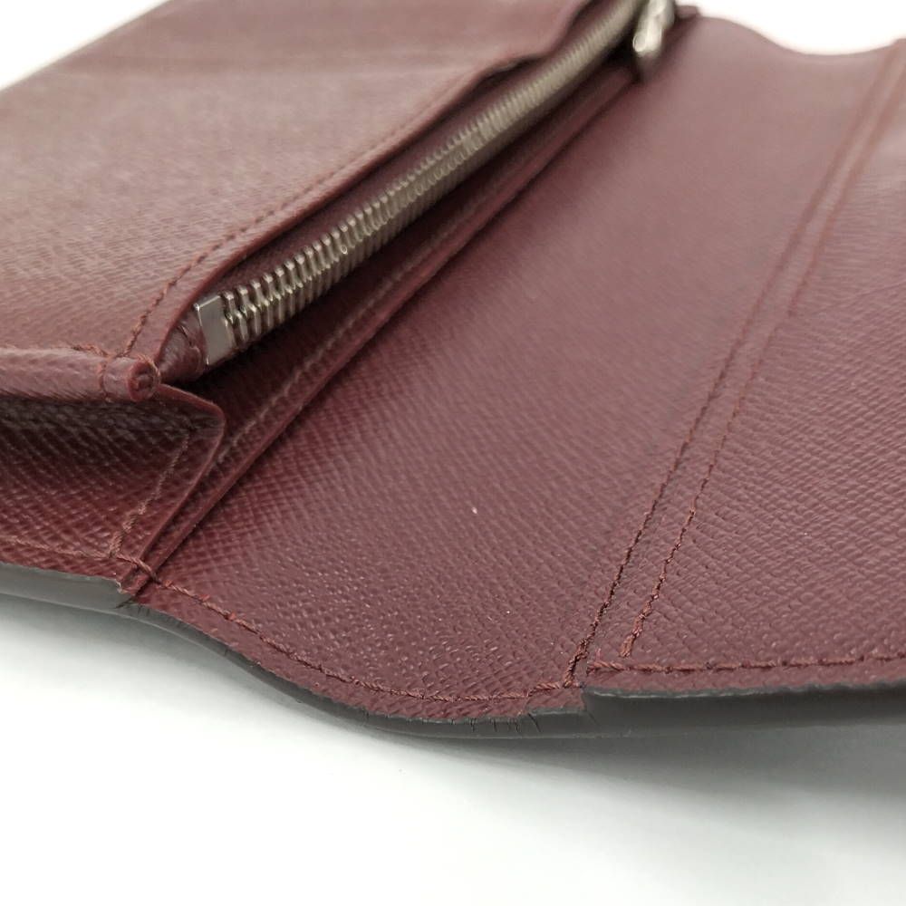 Louis Vuitton Portefeuille Brazza Bifold Wallet Taiga Navy Bordeaux — view 7