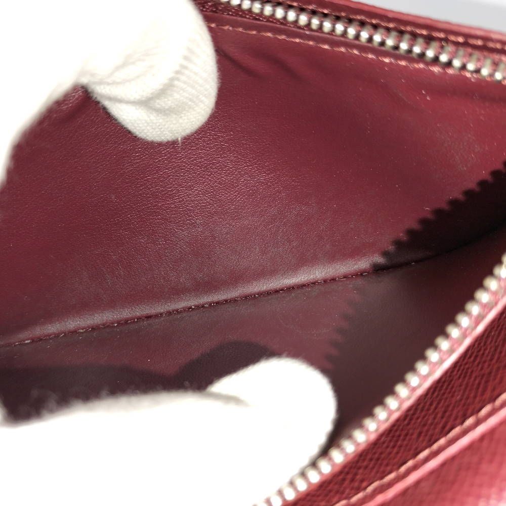 Louis Vuitton Portefeuille Brazza Bifold Wallet Taiga Navy Bordeaux — view 9