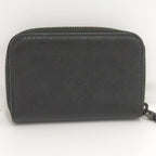 Prada Saffiano Zip Around Coin Case Leather Black — view 3