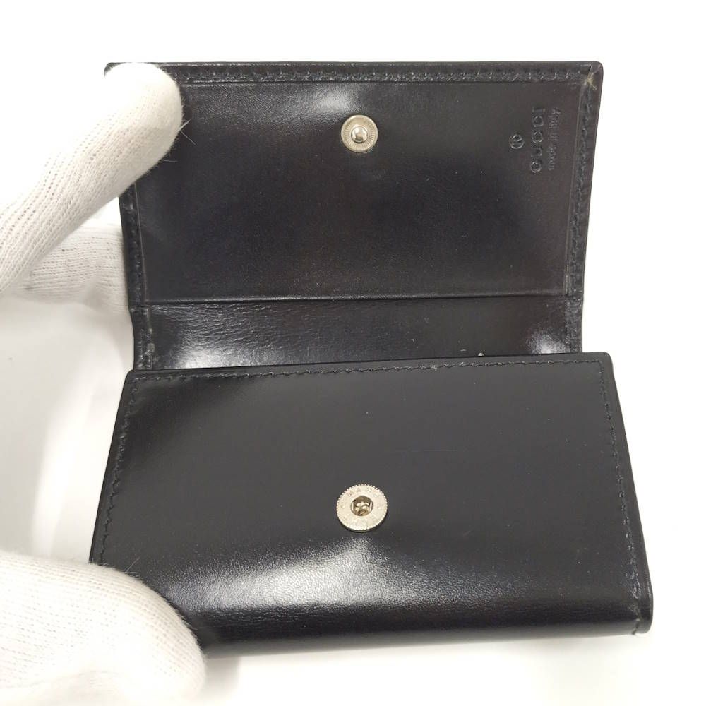 Gucci Key Case 6 Black Leather Key Holder — view 2
