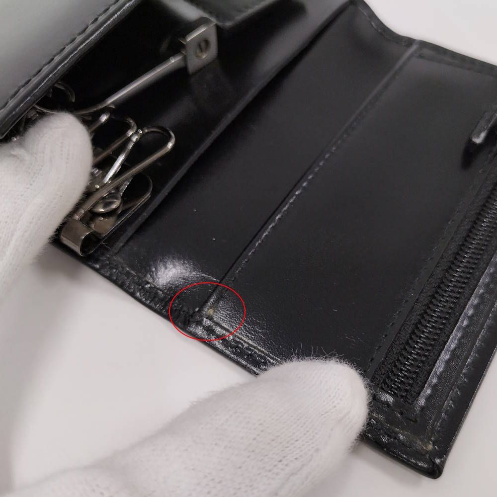 Gucci Key Case 6 Black Leather Key Holder — view 8