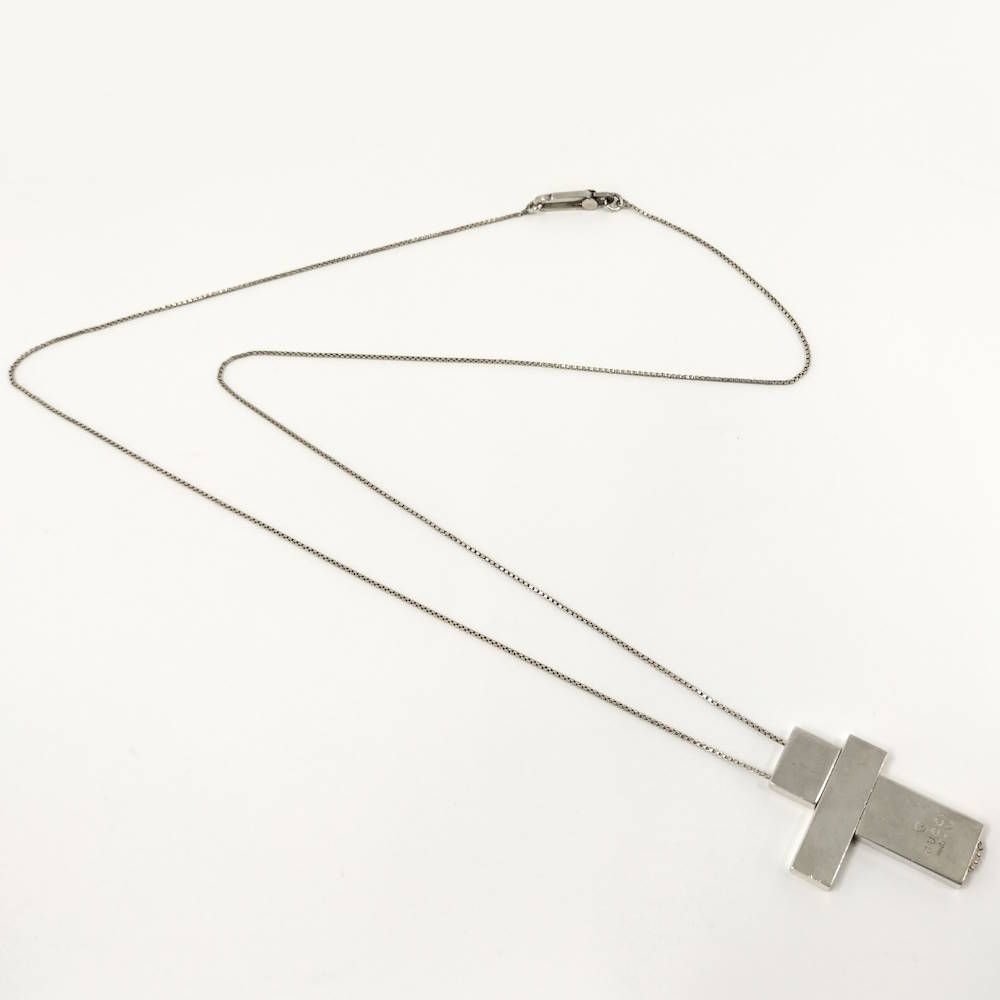 Gucci Separate Cross Necklace Silver — view 4