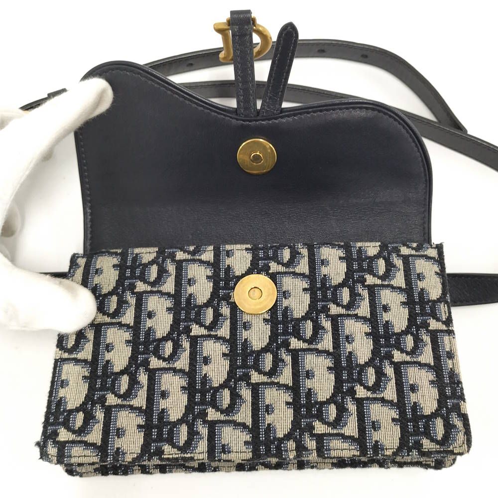 Dior Waist Bag Oblique Trotter Canvas Navy — view 7