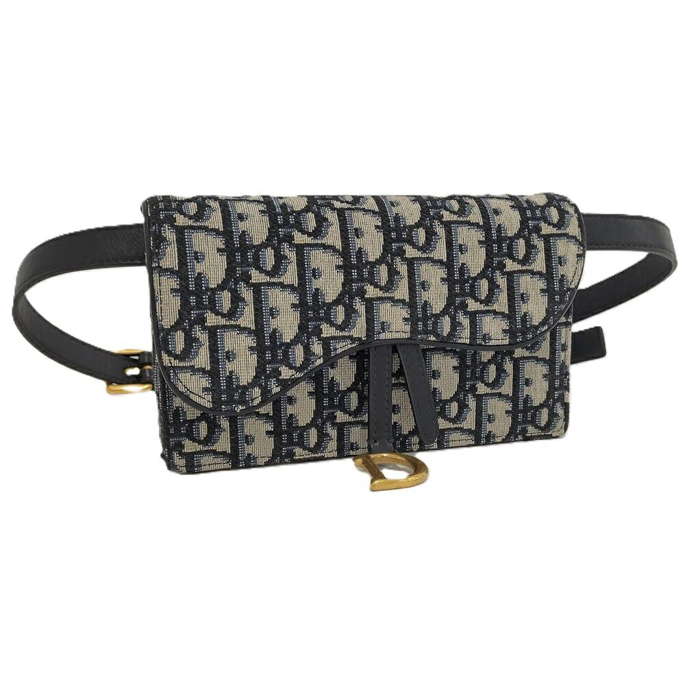 Dior Waist Bag Oblique Trotter Canvas Navy