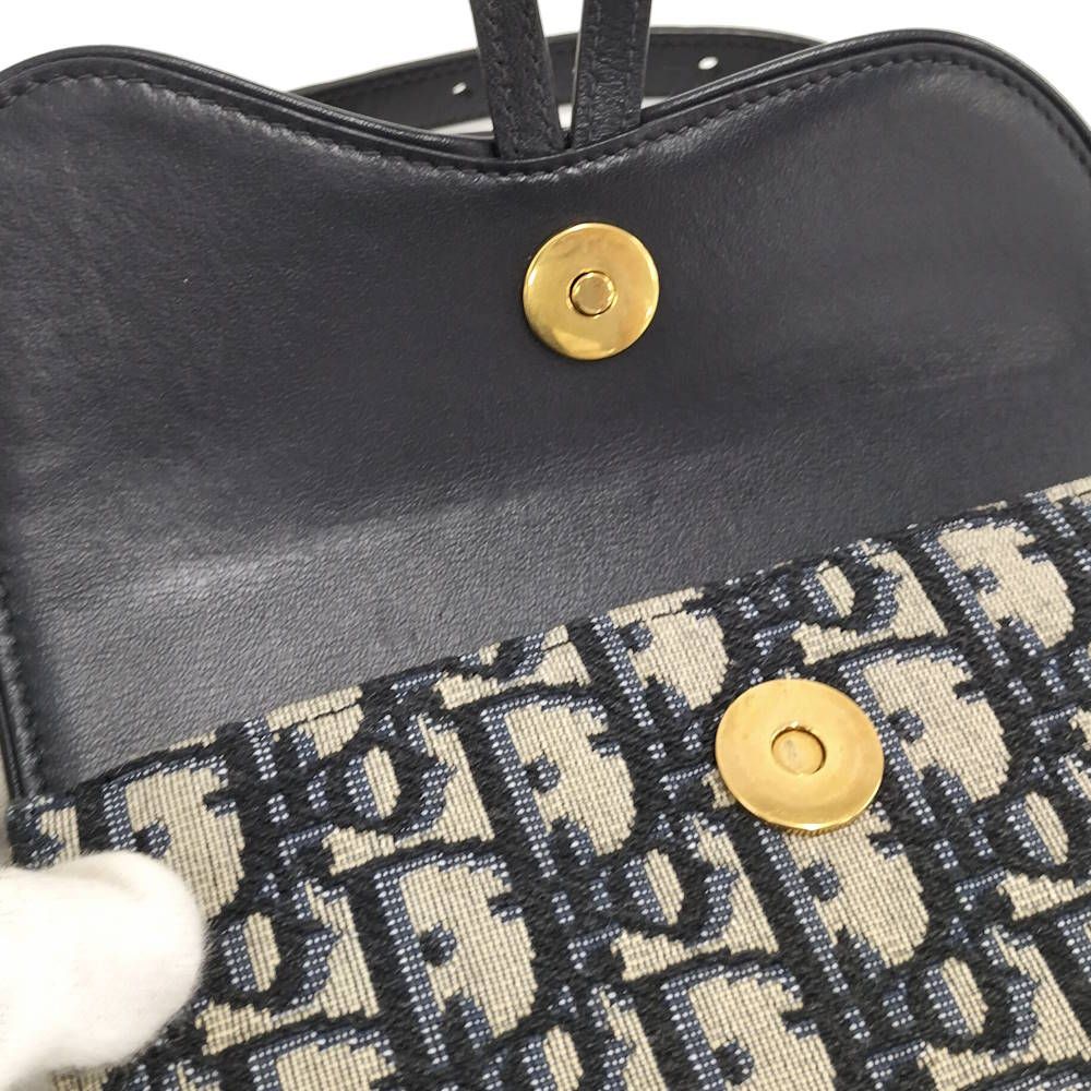 Dior Waist Bag Oblique Trotter Canvas Navy — view 8