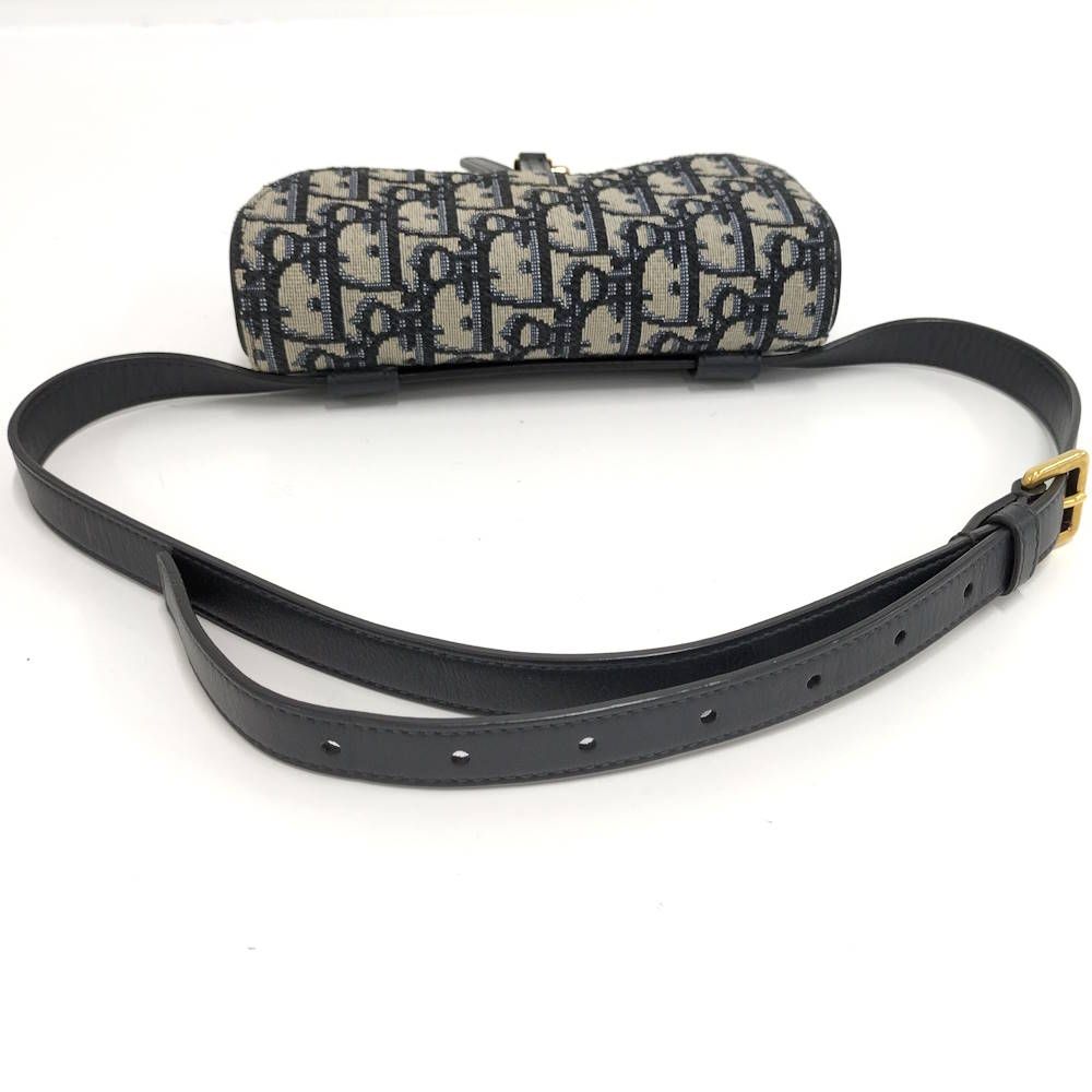 Dior Waist Bag Oblique Trotter Canvas Navy — view 6