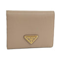 Prada Bifold Wallet Leather Pink