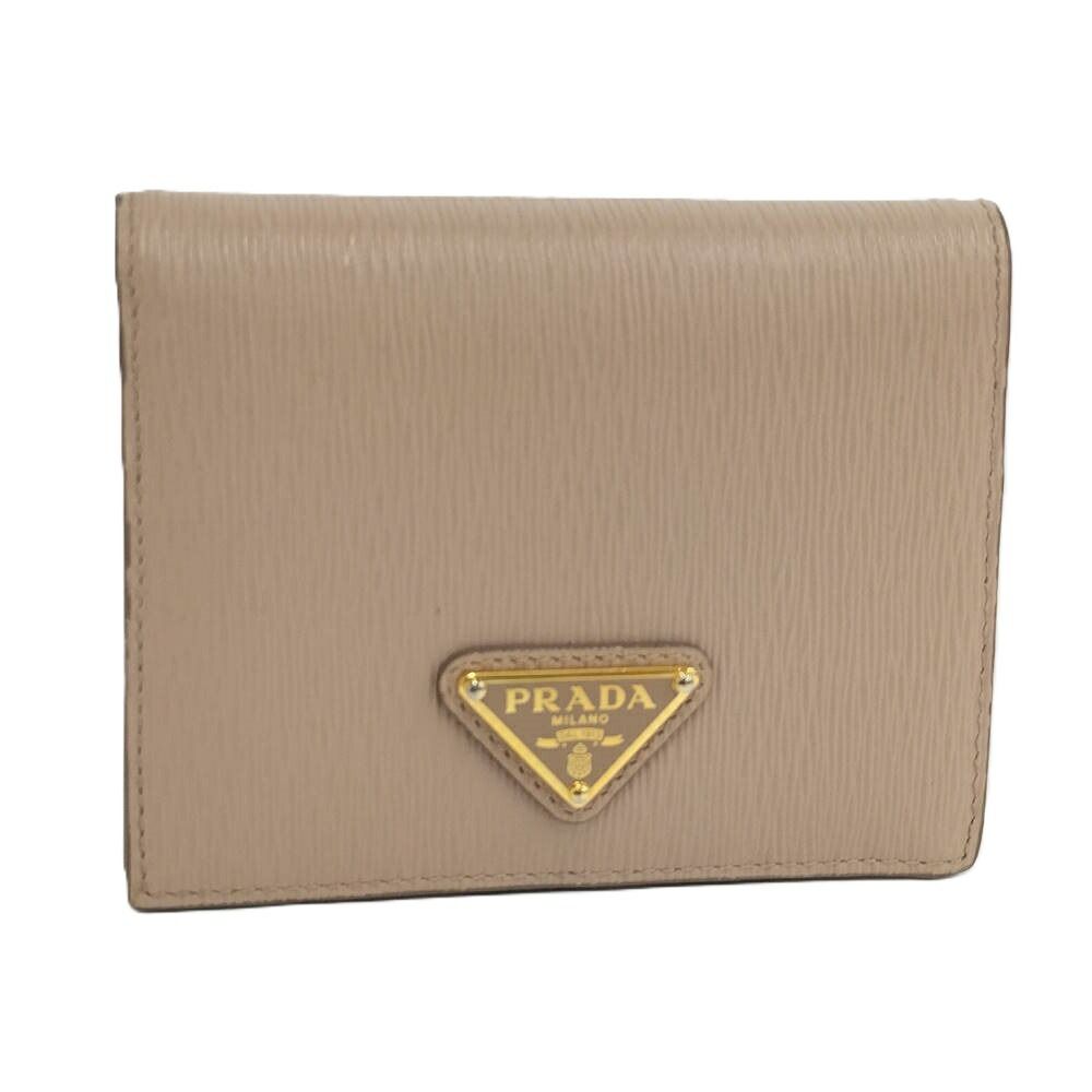 Prada Bifold Wallet Leather Pink