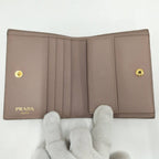 Prada Bifold Wallet Leather Pink — view 2