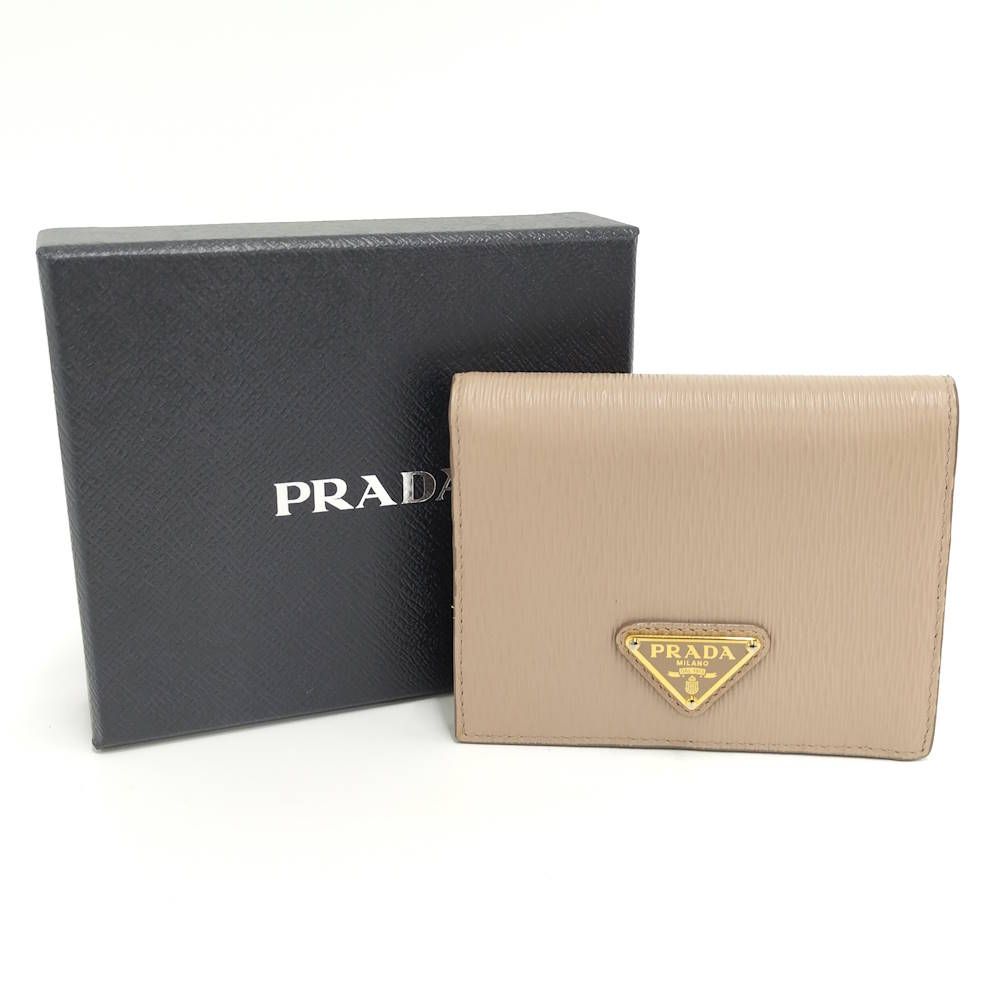 Prada Bifold Wallet Leather Pink — view 9