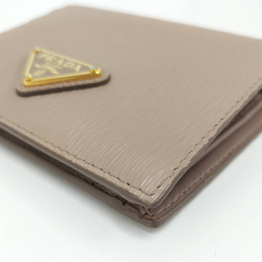 Prada Bifold Wallet Leather Pink — view 4