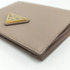 Prada Bifold Wallet Leather Pink — view 4
