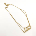 Louis Vuitton Necklace LV Script Plated Gold — view 4