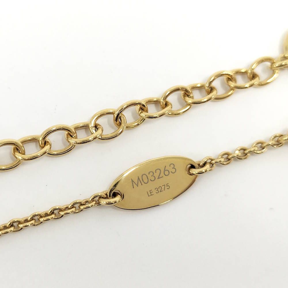 Louis Vuitton Necklace LV Script Plated Gold — view 6