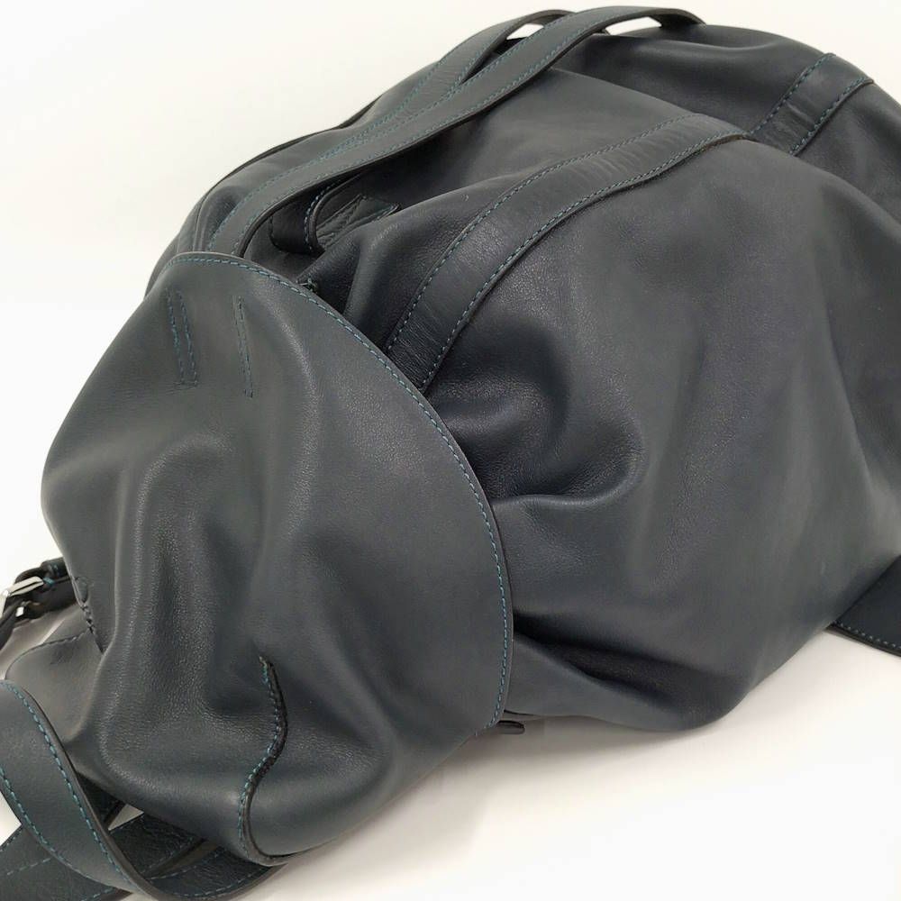 Loewe Drawstring Backpack Leather Green — view 3