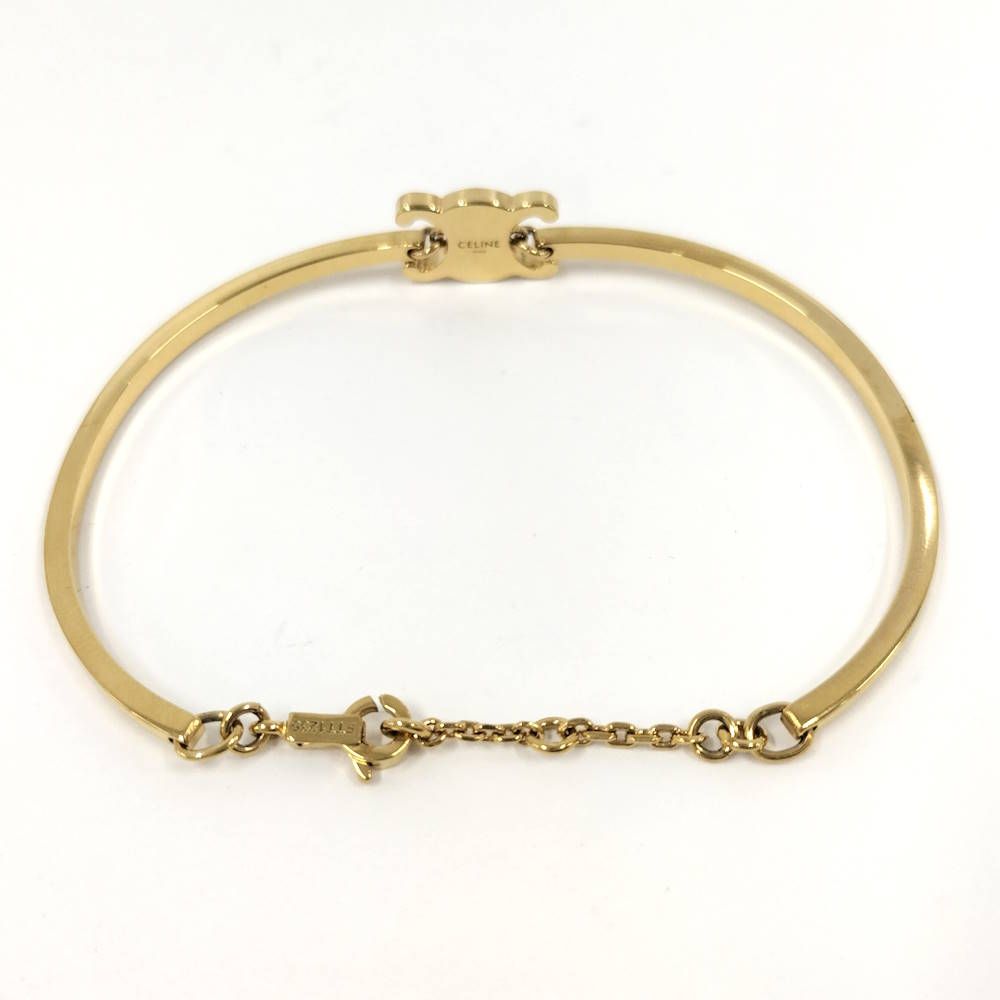 Celine Triomphe Articulate Bracelet Plated Gold — view 4