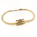 Celine Triomphe Articulate Bracelet Plated Gold