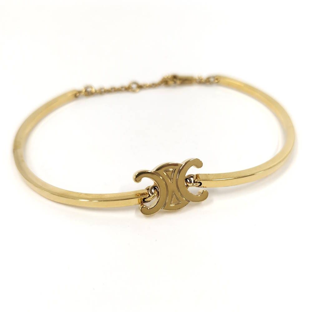 Celine Triomphe Articulate Bracelet Plated Gold