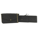 Louis Vuitton Pochette Felicie Chain Shoulder Bag Monogram Empreinte Black