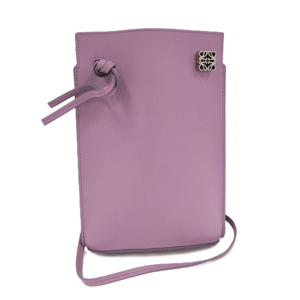 Loewe Dice Pocket Shoulder Bag Anagram Leather Purple