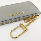 Gucci Coin Case Script Leather Gray — view 6