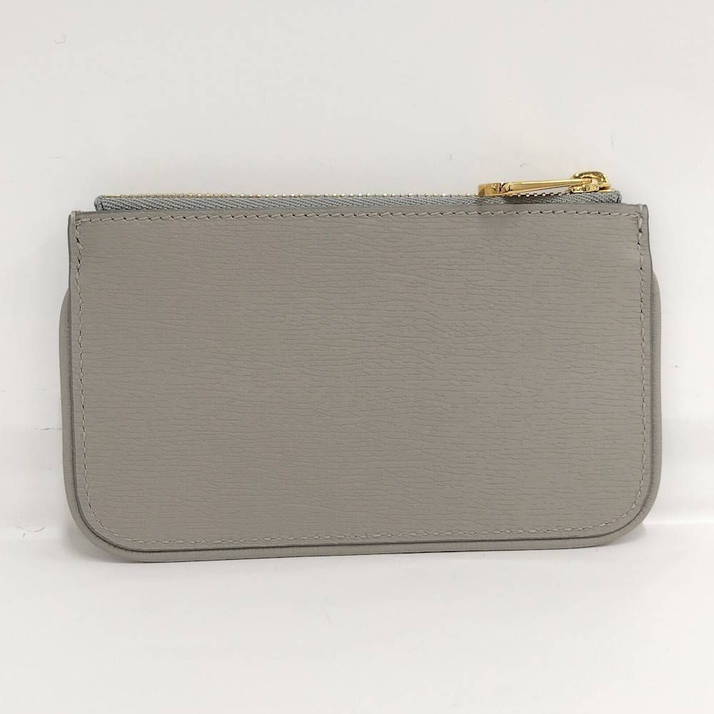 Gucci Coin Case Script Leather Gray — view 2