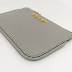 Gucci Coin Case Script Leather Gray — view 5