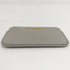 Gucci Coin Case Script Leather Gray — view 4