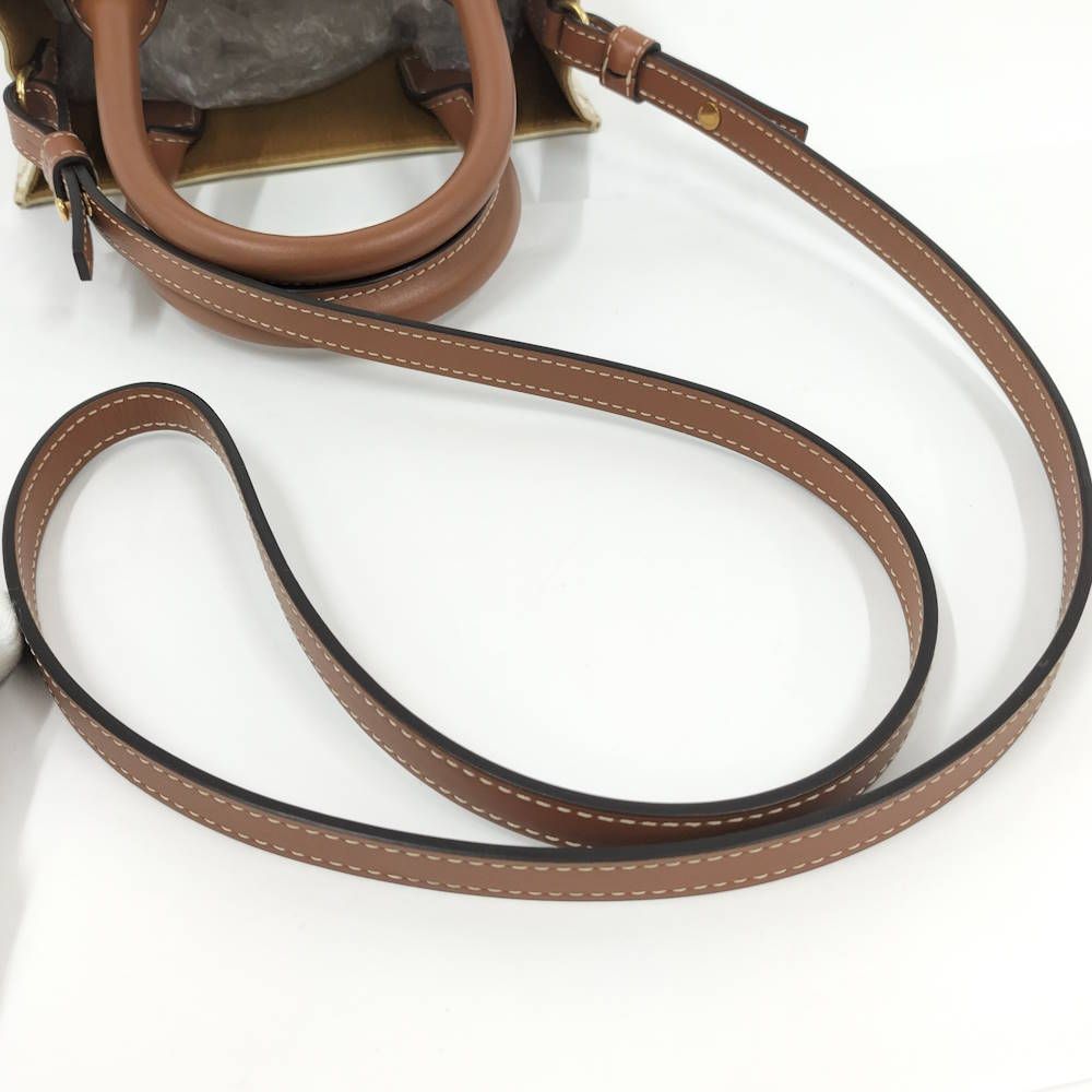 Celine Mini Vertical Cover 2-Way Shoulder Bag Triomphe Canvas — view 9