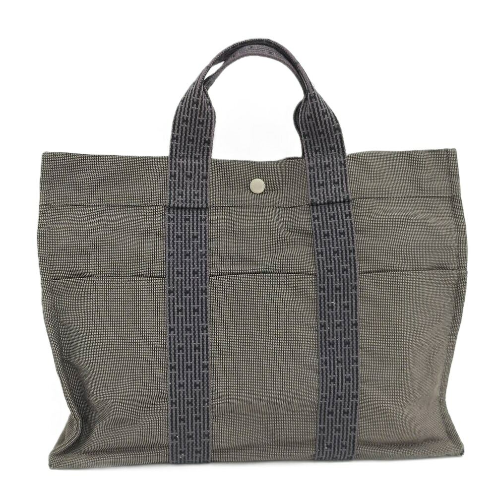 Hermes Her Line Tote MM Canvas Gray