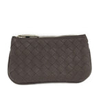 Bottega Veneta Coin Case Intrecciato Zip Around Leather Brown