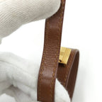 Hermes Artemis Bracelet Leather Brown Gold — view 7
