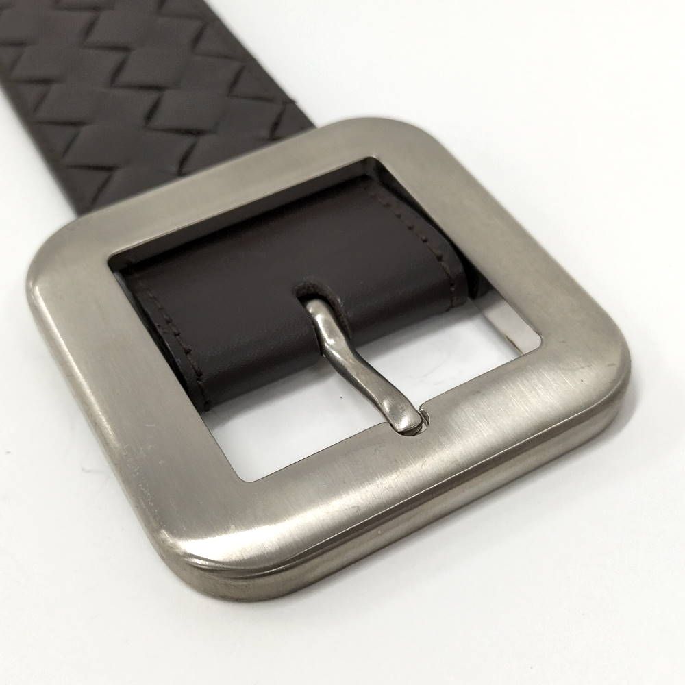 Bottega Veneta Intrecciato Belt Leather Dark Brown Silver — view 6