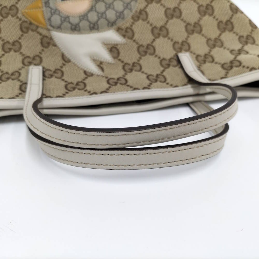 Gucci Tote Papagallo Parrot Canvas Beige — view 6