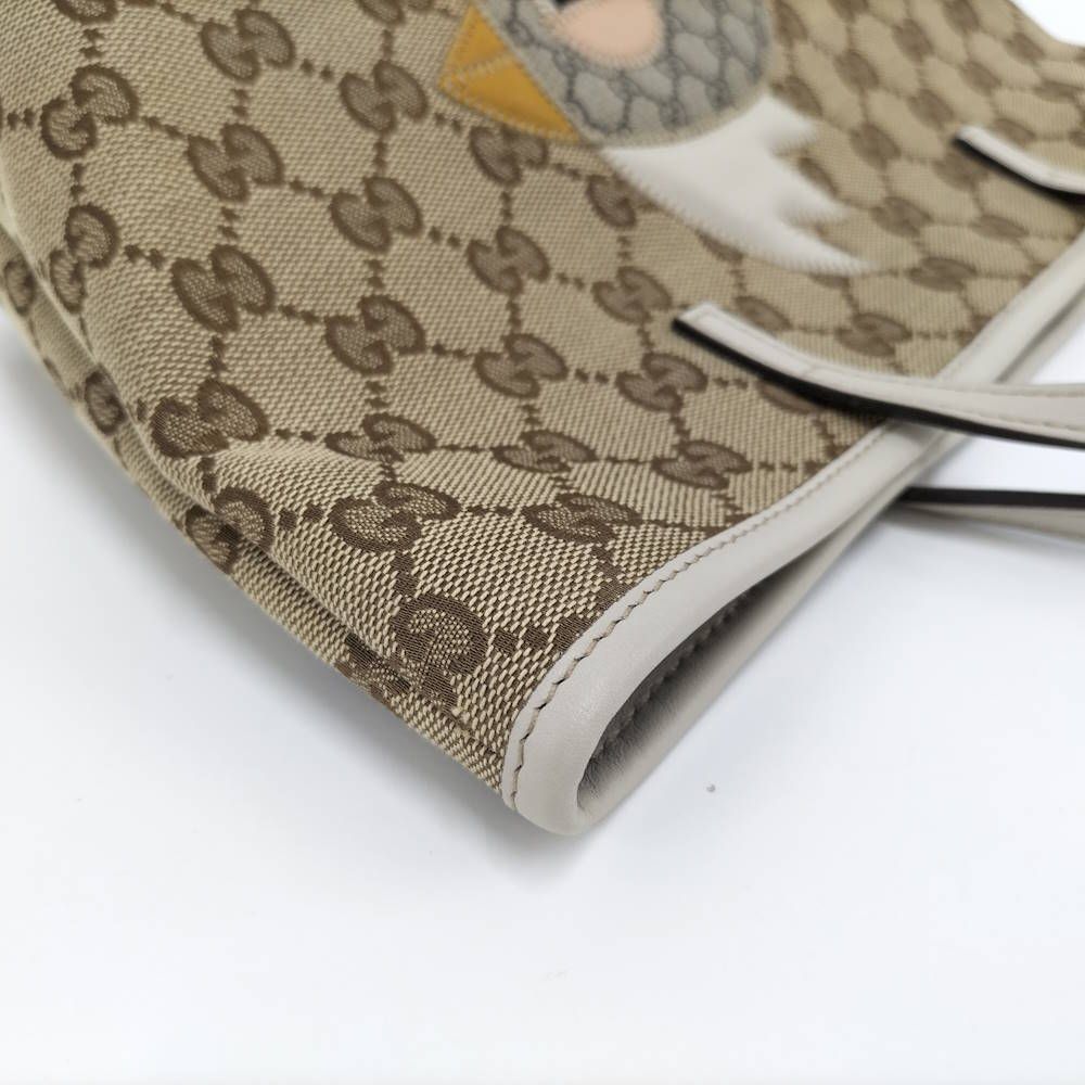 Gucci Tote Papagallo Parrot Canvas Beige — view 7