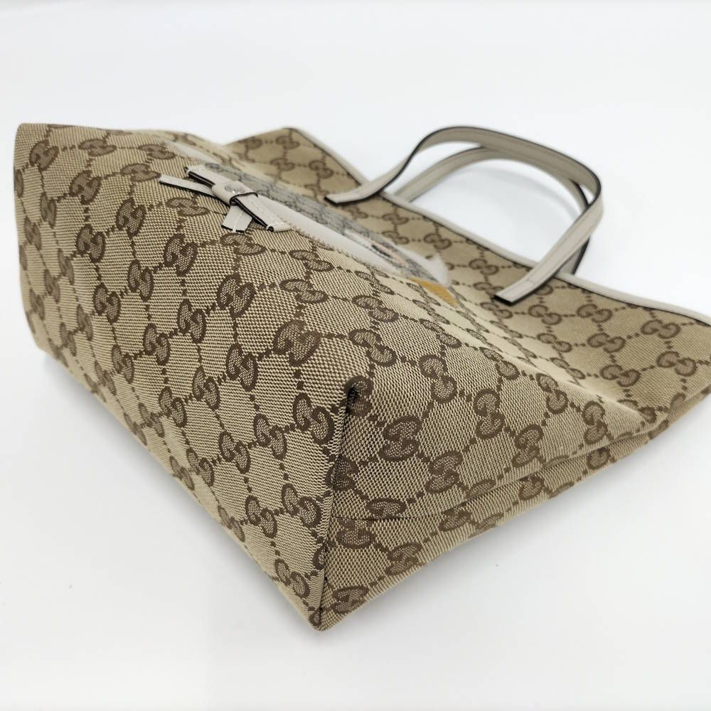 Gucci Tote Papagallo Parrot Canvas Beige — view 3