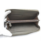 Bottega Veneta Zip Around Wallet Intrecciato Leather Gray — view 2
