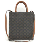 Celine 2-Way Shoulder Bag Tote Triomphe Small Bartical Cabas Brown — view 2