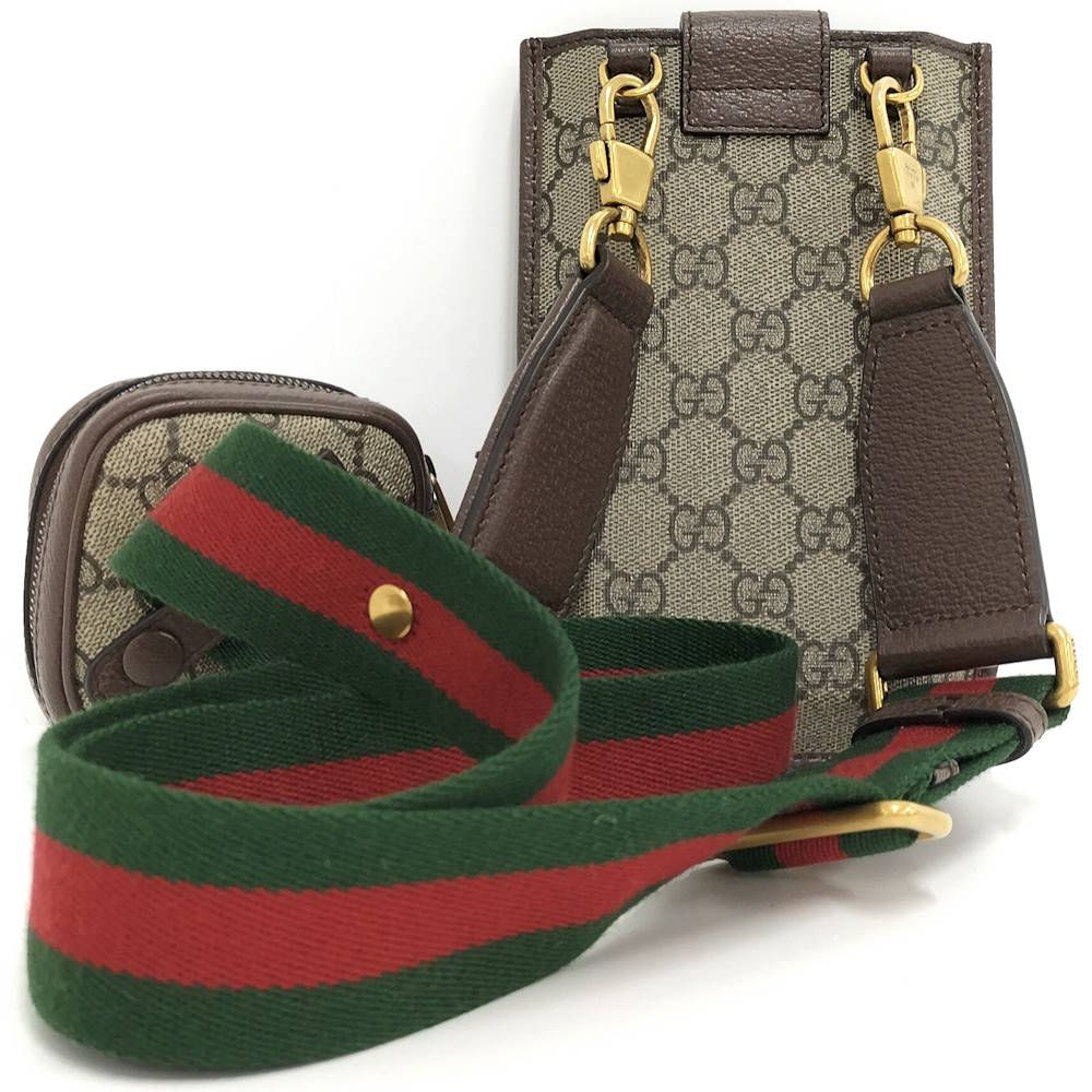 Gucci Smartphone Shoulder Phone Case Coating Beige — view 2