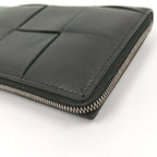 Bottega Veneta Cassette Zip Around Wallet Maxi Intrecciato Leather Dark Khaki — view 4