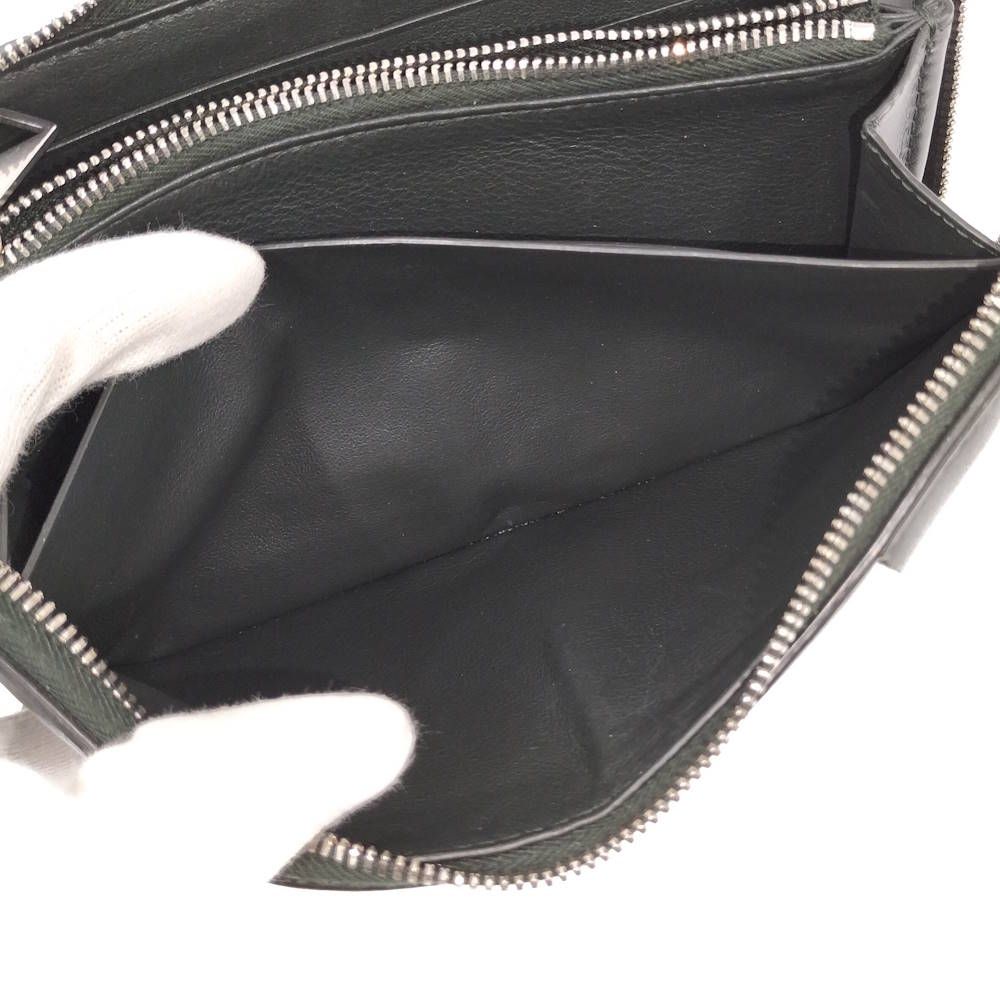 Bottega Veneta Cassette Zip Around Wallet Maxi Intrecciato Leather Dark Khaki — view 9